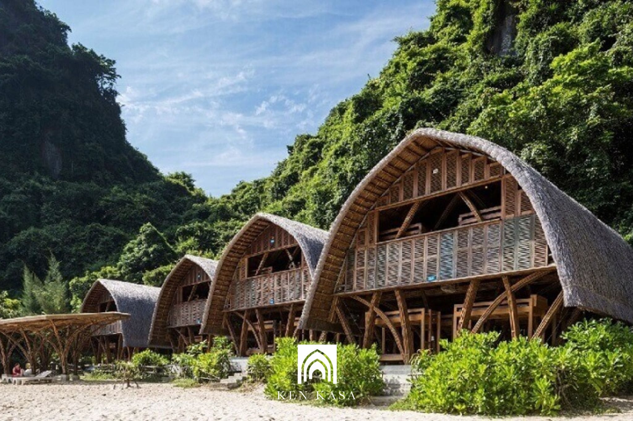 Mẫu thiết kế bungalow bằng tre, nứa, rơm, rạ